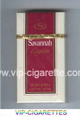 Savannah S Lights Slim 100s cigarettes hard box