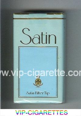 Satin Satin Filter Tip 100s cigarettes light blue and blue soft box