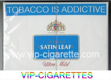 Satin Leaf Ultra Mild 30 cigarettes wide flat hard box