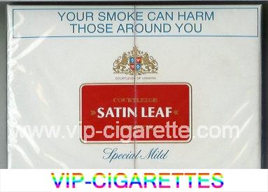 Satin Leaf Special Mild 30 cigarettes wide flat hard box