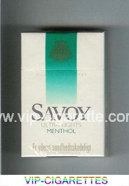 Savoy Ultra Lights Menthol cigarettes hard box