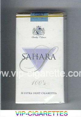 Sahara 100s Ultra Light cigarettes soft box
