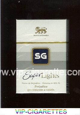 SG Super Lights cigarettes hard box