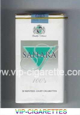 Sahara 100s Menthol Light cigarettes soft box