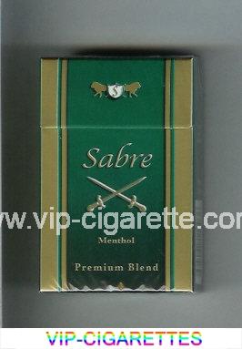 Sabre Menthol Premium Blend cigarettes hard box