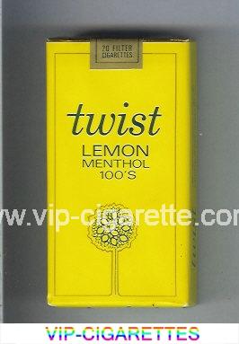 Twist Lemon Menthol 100s cigarettes soft box