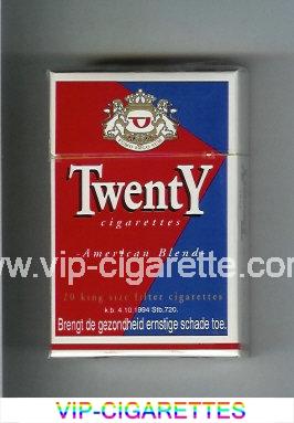 Twenty American Blend cigarettes hard box