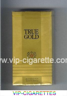 True Gold 100s cigarettes soft box