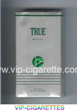 True Menthol 100s cigarettes soft box