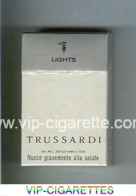 Trussardi Lights cigarettes white and silver hard box