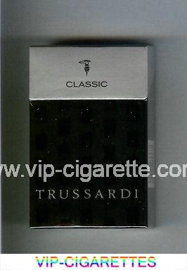 Trussardi Classic cigarettes black and silver hard box