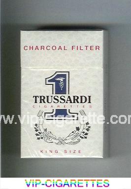 Trussardi 1 Charcoal Filter King Size cigarettes white hard box
