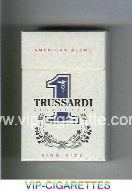 Trussardi 1 American Blend King Size cigarettes white hard box