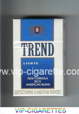 Trend Lights New Formula Rich American Blend cigarettes hard box