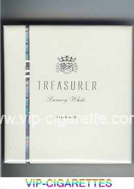  In Stock Treasurer Luxury White 100s cigarettes wide flat hard box Online