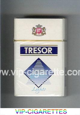 Tresor Lights cigarettes white and blue hard box