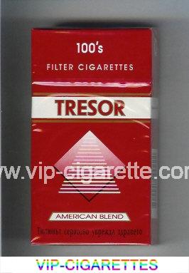 Tresor American Blend 100s Filter cigarettes red and white hard box