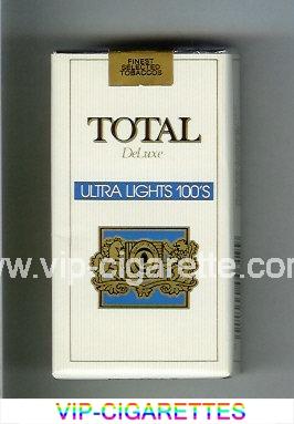 Total De Luxe Ultra Lights 100s cigarettes soft box