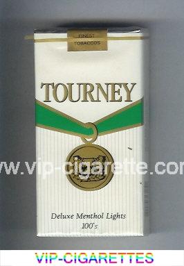 Tourney Deluxe Menthol Lights 100s Cigarettes soft box