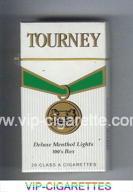 Tourney Deluxe Menthol Lights 100s Box Cigarettes hard box