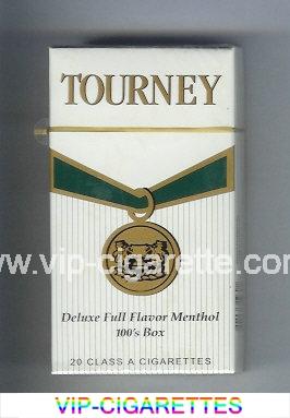 Tourney Deluxe Full Flavor Menthol 100s Box Cigarettes hard box