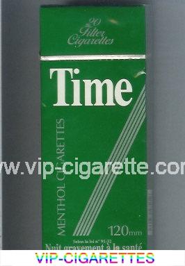 Time 120mm Menthol cigarettes hard box