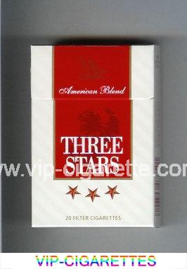 Three Stars American Blend cigarettes hard box