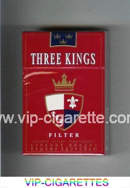 Three Kings Filter cigarettes red hard box