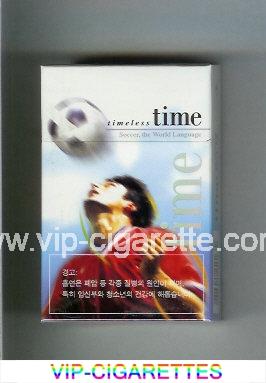 Time Timeless Soccer. The World Language hard box cigarettes