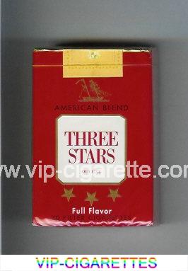 Three Stars American Blend Full Flavor De Luxe cigarettes soft box