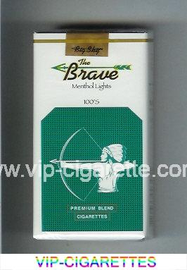 The Brave Menthol Lights 100s Premium Blend cigarettes soft box