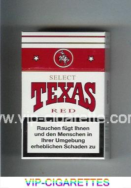 Texas Select Red cigarettes white and red hard box