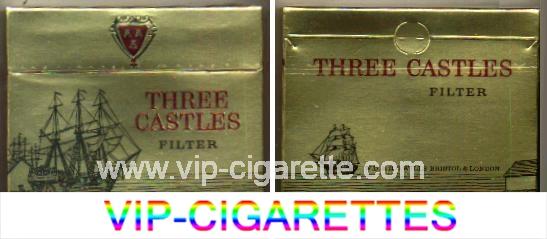 Three Castles Filter cigarettes wide flat hard box