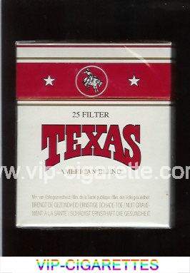 Texas 25 Filter American Blend cigarettes white and red hard box