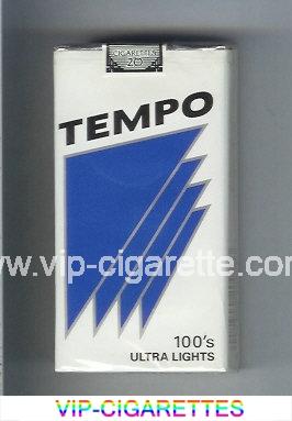 Tempo 100s Ultra Lights cigarettes soft box