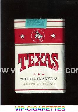 Texas American Blend cigarettes white and red soft box