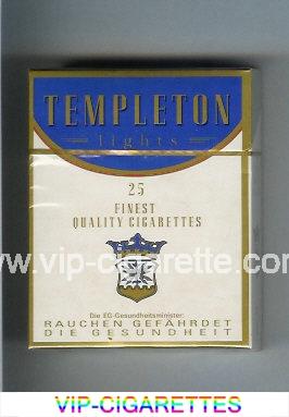 Templeton Lights 25 Finest Quality cigarettes hard box