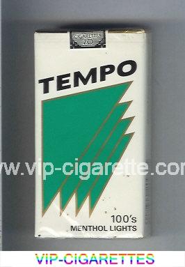 Tempo 100s Menthol Lights cigarettes soft box