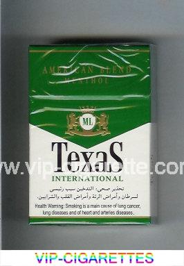 Texas International American Blend Menthol cigarettes hard box