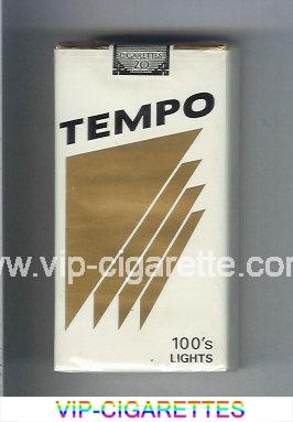 Tempo 100s Lights cigarettes soft box
