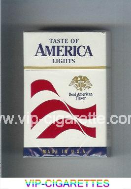 Taste of America Lights cigarettes hard box