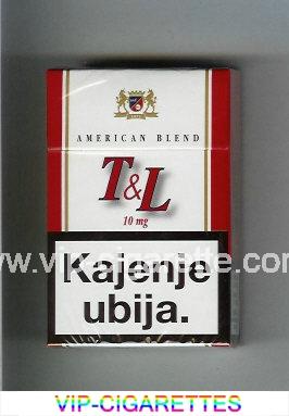 T and L American Blend 10 mg cigarettes hard box