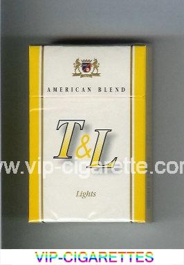 T and L American Blend Lights cigarettes hard box