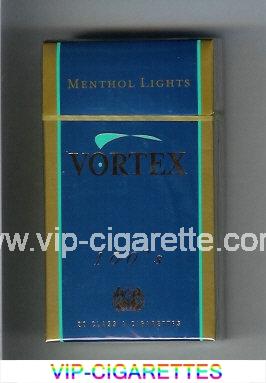 Vortex 100s Menthol Lights cigarettes hard box