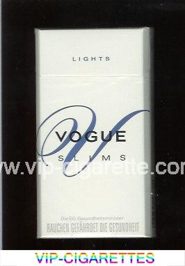 Vogue V Slims Lights 100s cigarettes hard box