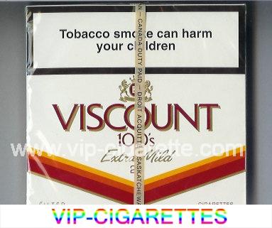 Viscount 100s Extra Mild 25s Filter cigarettes wide flat hard box
