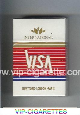 Visa International American Blend cigarettes hard box