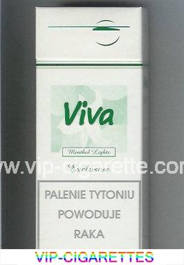 Viva Menthol Lights Exclusive 120s cigarettes hard box