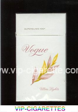 Vogue Superslims 100s Ultra Lights cigarettes hard box