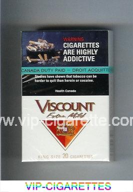 Viscount Extra Mild King Size cigarettes hard box